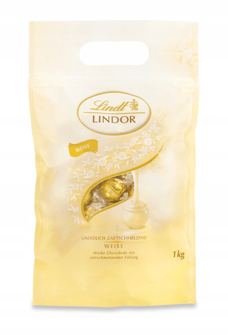 Bonbóny Čokoládové Bonbóny Lindt Lindor s bílá čokoláda 1 kg Lindt 1000 g