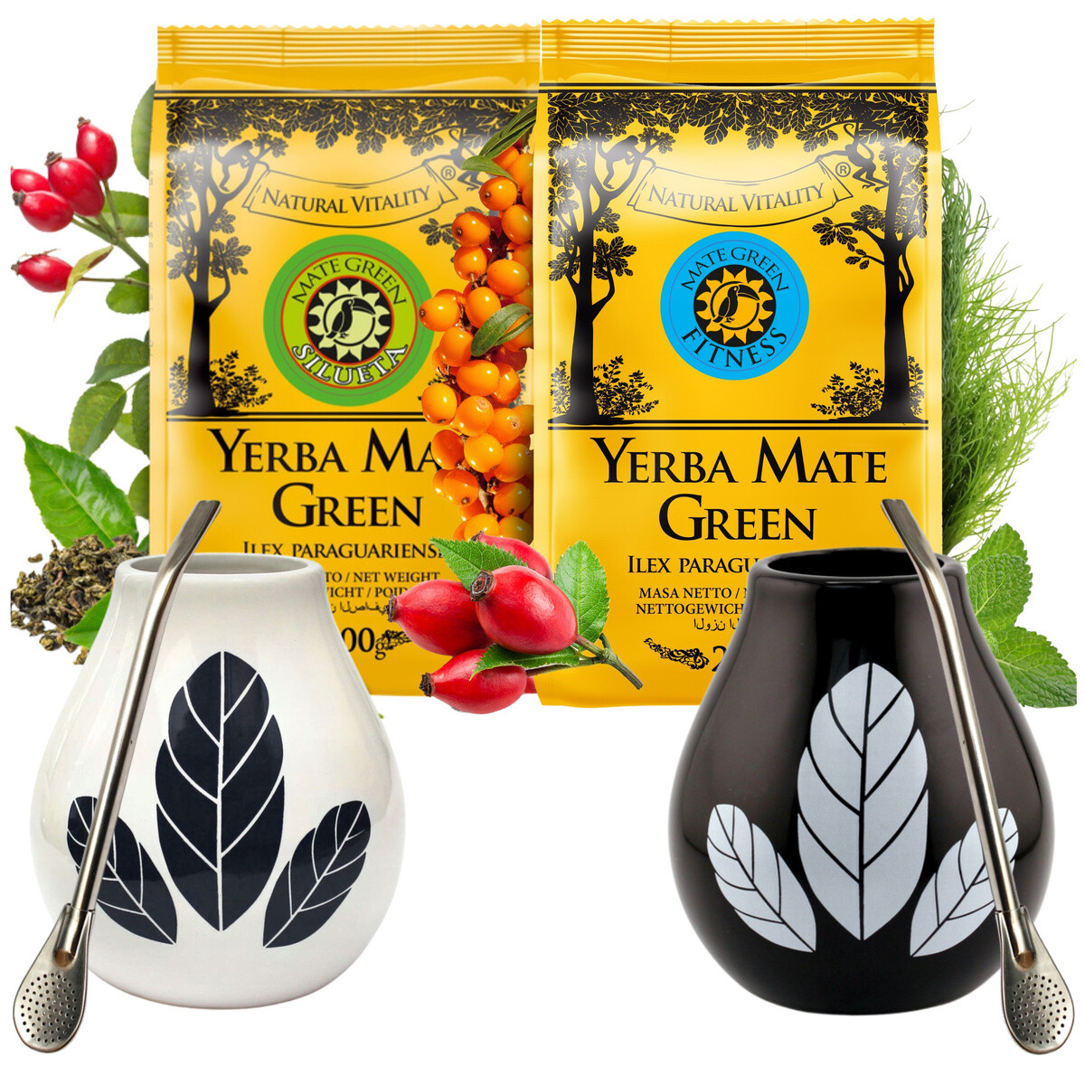 Yerba Mate Startovací sada Silueta Fitness Fit sport pro dva 2 x 200 g