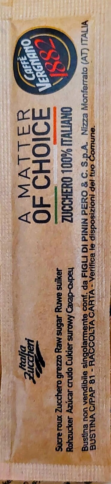 Cukr Vergnano hnědé sáčky 4 kg