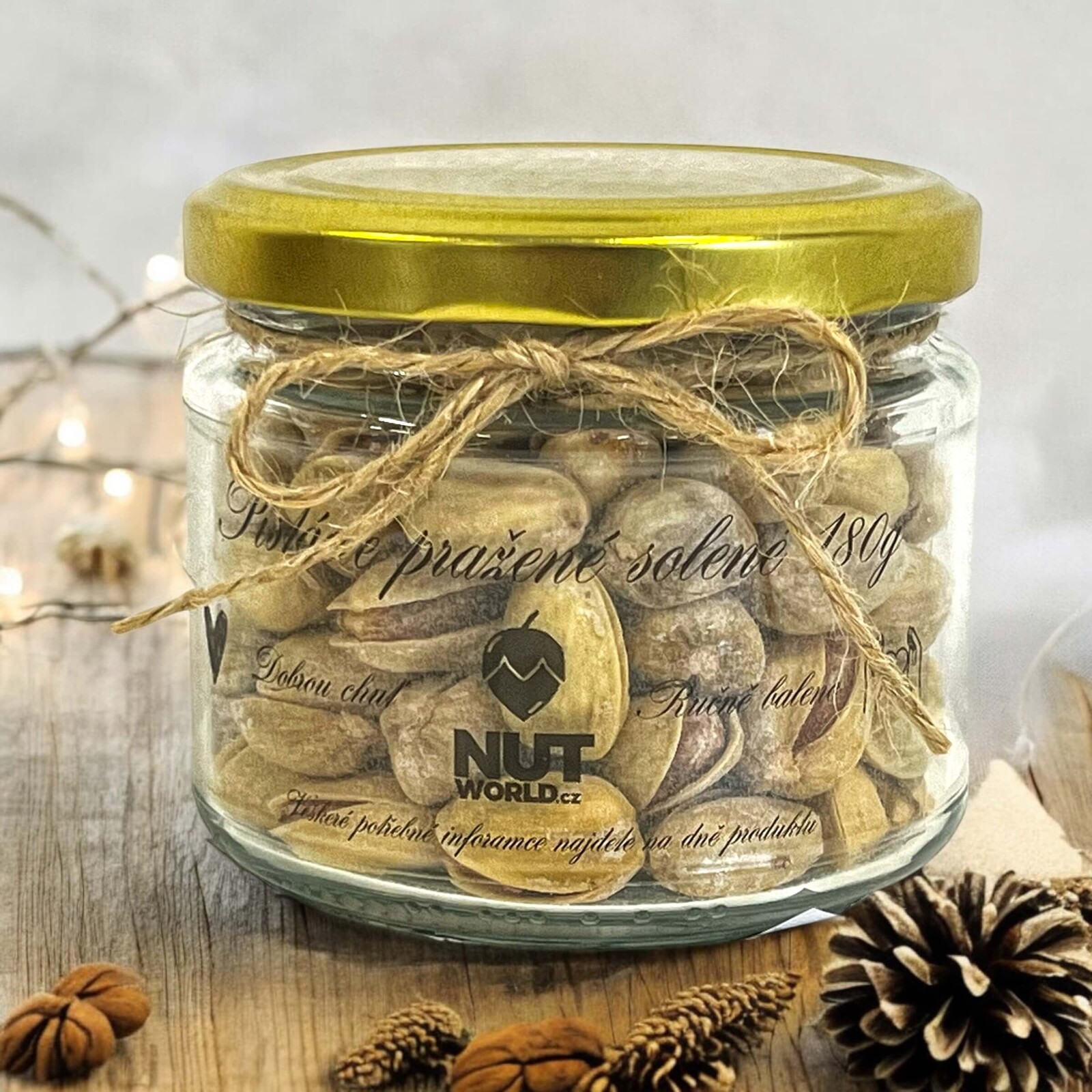 Nutworld.cz Firemní dárková sklenička - ořechy - více druhů 180g