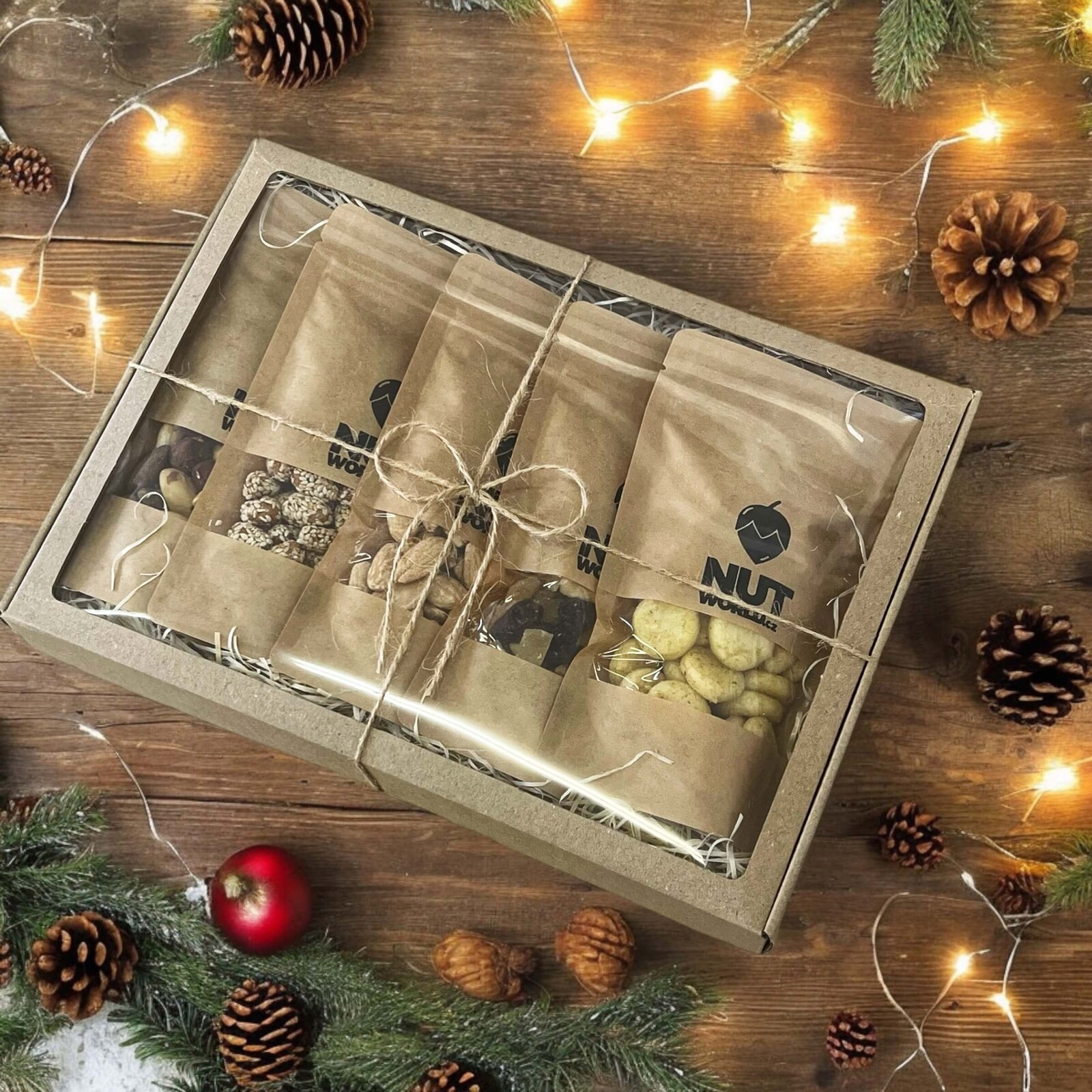 Nutworld.cz Firemní dárkové krabičky 5 x 100 g VLASTNÍ VÝBĚR