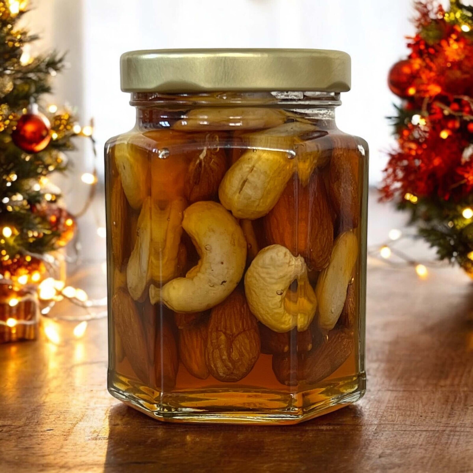 Nutworld.cz Firemní dárková sklenička OŘECHY V MEDU 130 g