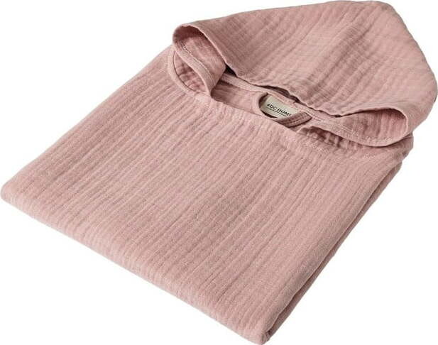 Růžové mušelínové dětské pončo Juno – Foutastic