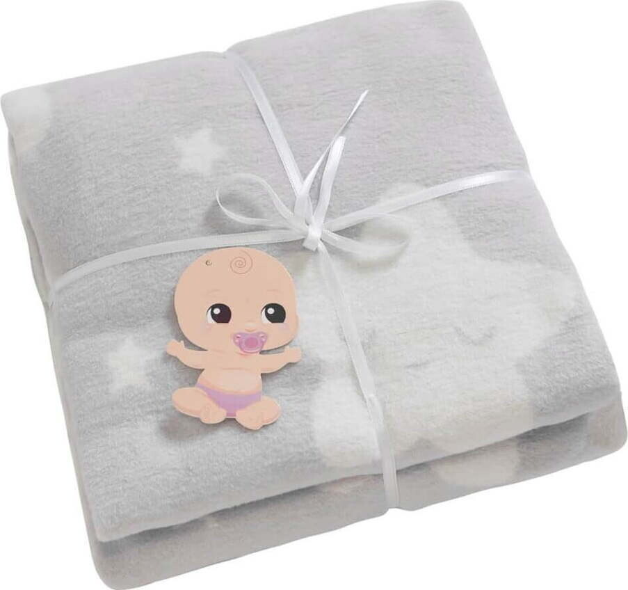 Světle šedá fleecová dětská deka 100x120 cm Star – Mijolnir