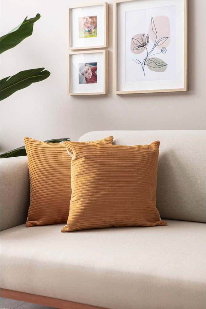 Manšestrové povlaky na polštáře v sadě 2 ks 43x43 cm – Mioli Decor