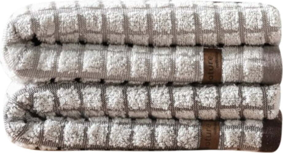 Hnědé/béžové froté ručníky v sadě 4 ks 50x90 cm Nature – Foutastic