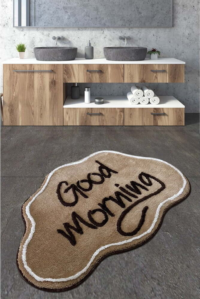 Hnědá koupelnová předložka 70x100 cm Good – Foutastic