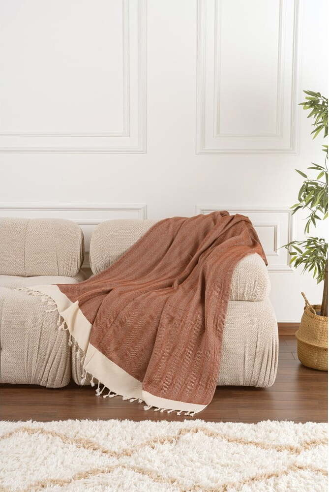 Deka v terakotové barvě 150x200 cm Baliksirti – Mijolnir