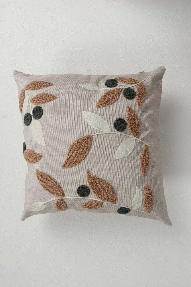 Lněný dekorační polštář 43x43 cm Sonbahar – Mioli Decor