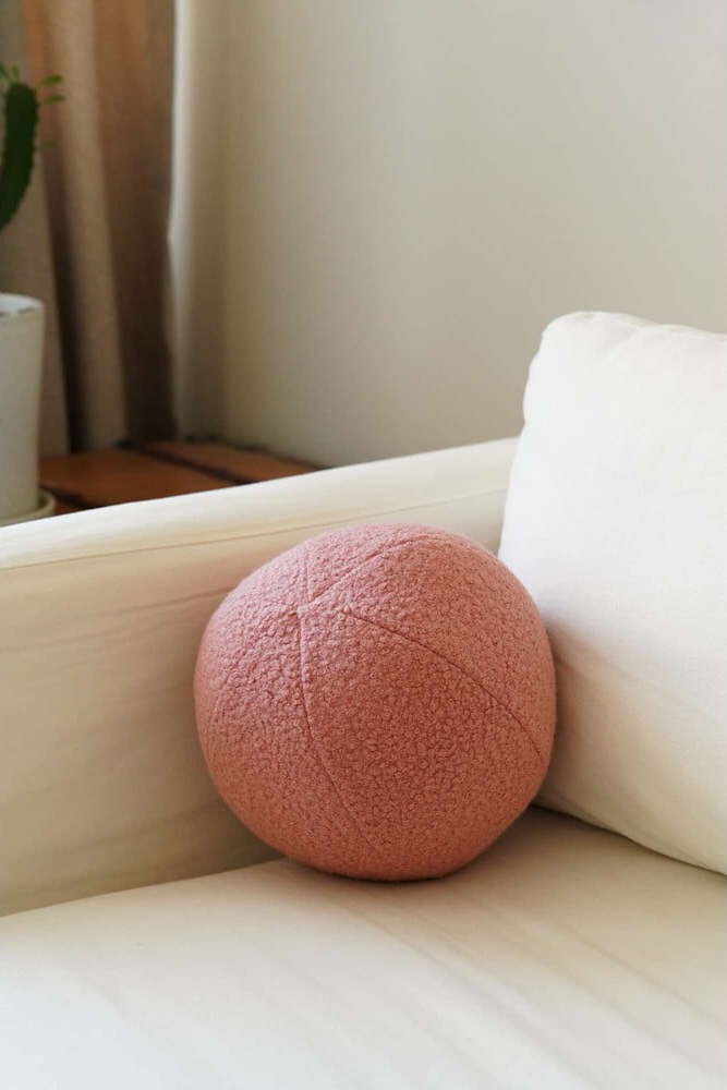 Dekorační polštář z materiálu bouclé ø 25 cm Top – Mioli Decor