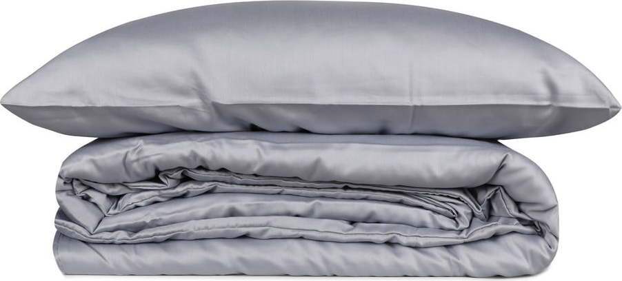 Šedé povlečení na dvoulůžko/prodloužené z bavlněného saténu 240x220 cm Elegant – Mijolnir
