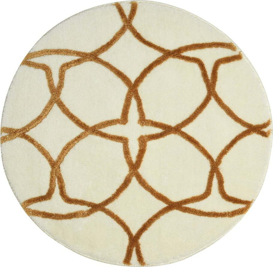 Krémová koupelnová předložka ø 90 cm Bonne – Foutastic