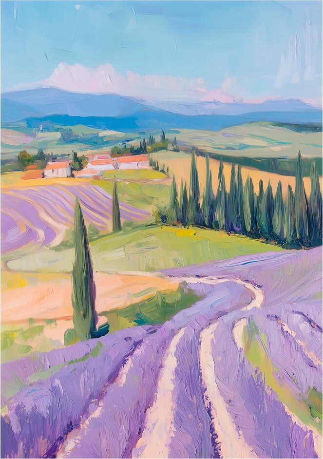 Obraz 70x100 cm Purple Fields – Styler
