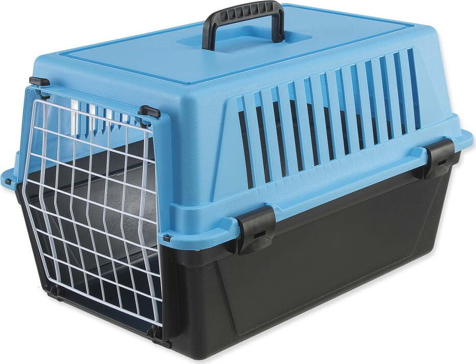 Černá/světle modrá přepravka pro domácího mazlíčka 37x58 cm Ferplast Atlas 20 – Plaček Pet Products