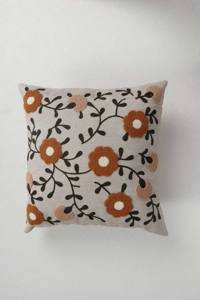 Lněný dekorační polštář 43x43 cm Fulya – Mioli Decor