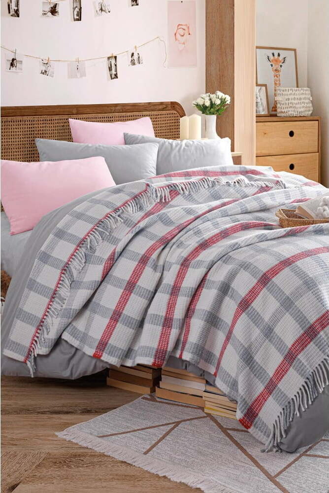 Šedý přehoz 180x220 cm Warm Soft – Mijolnir