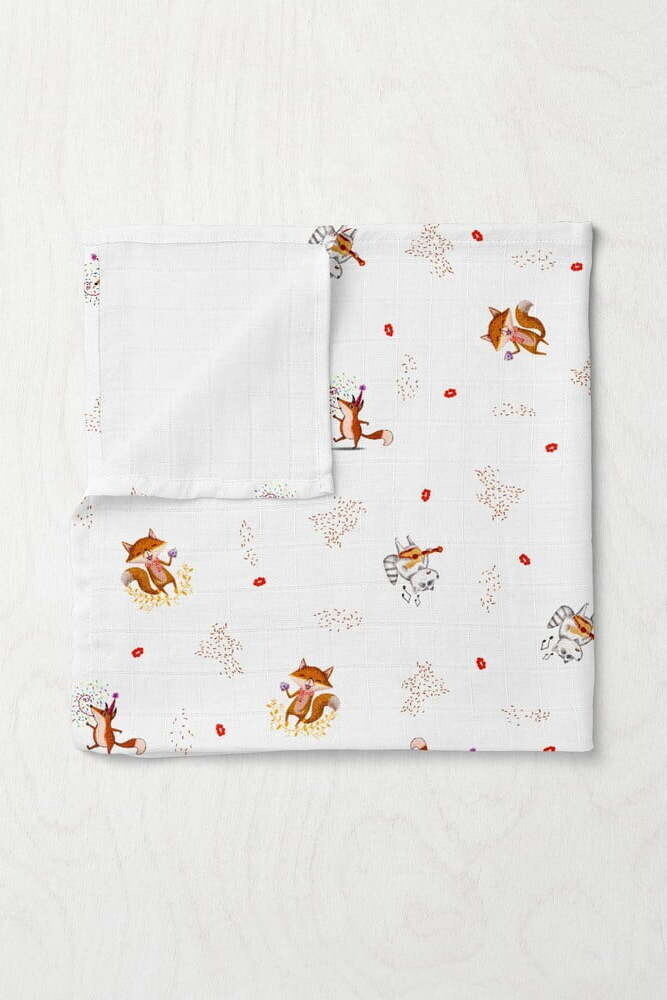 Bílá mušelínová dětská deka 75x100 cm Party – Mijolnir