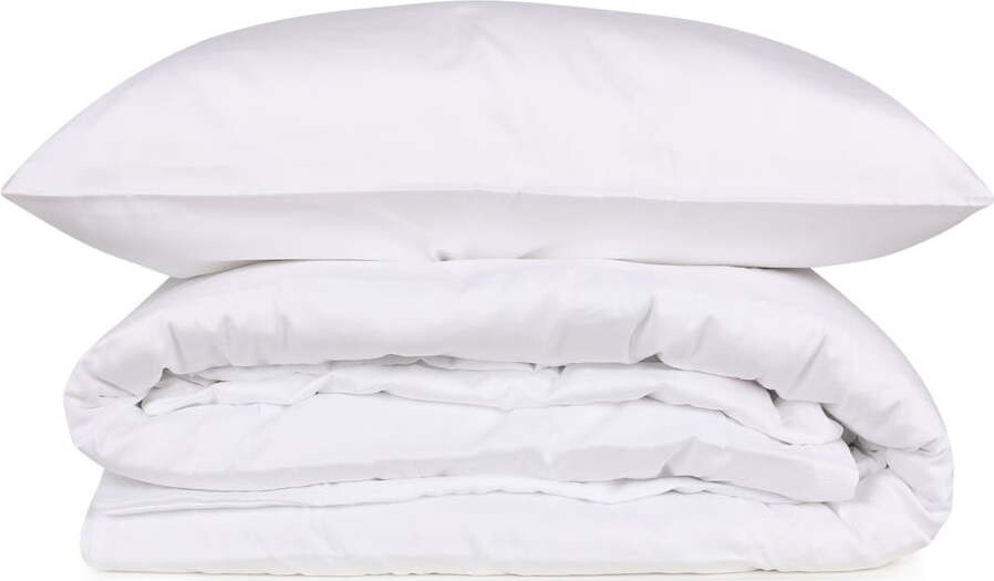 Bílé povlečení na dvoulůžko/prodloužené z bavlněného saténu 240x220 cm Elegant – Mijolnir