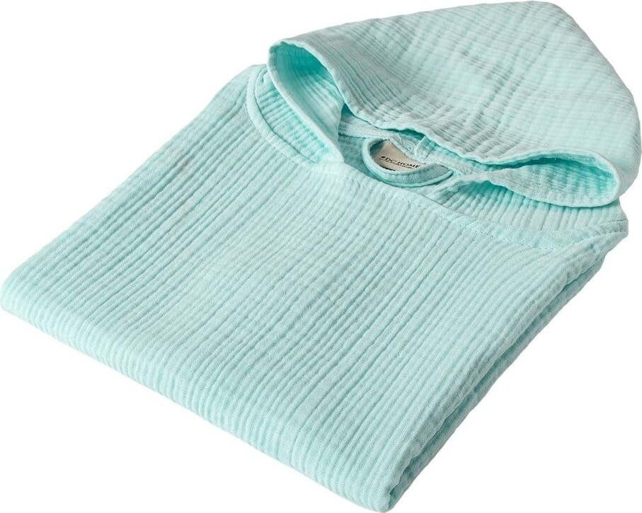 Mušelínové dětské pončo v mentolové barvě Juno – Foutastic