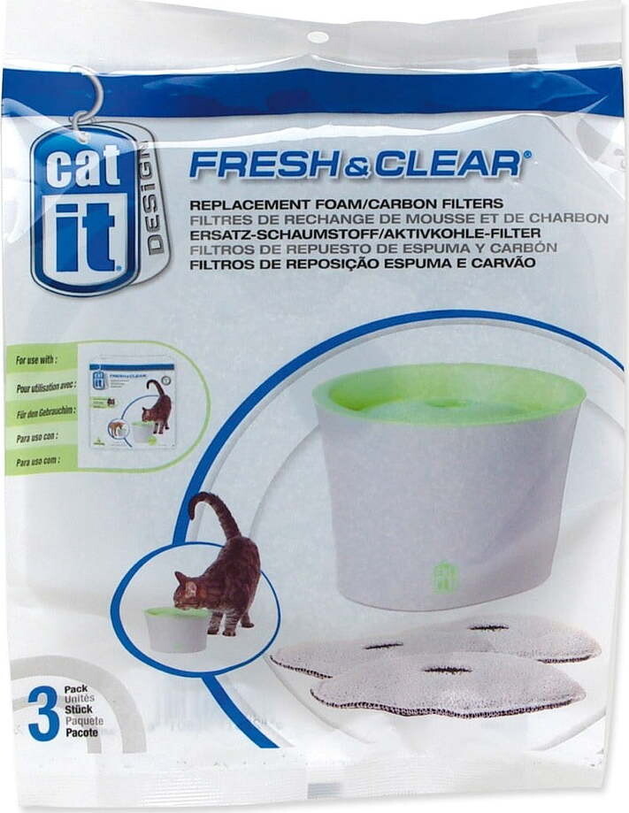 Filtry do vodní fontány v sadě 3 ks pro kočku Catit Fresh&Clear – Plaček Pet Products