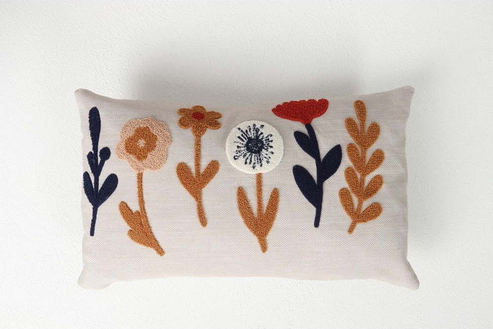 Lněný dekorační polštář 25x43 cm Orkide – Mioli Decor