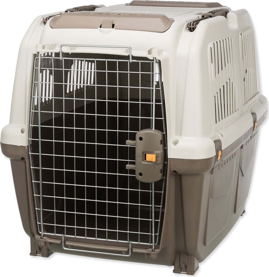 Béžová přepravka pro domácího mazlíčka 79x59 cm Trixie Skudo 5 – Plaček Pet Products