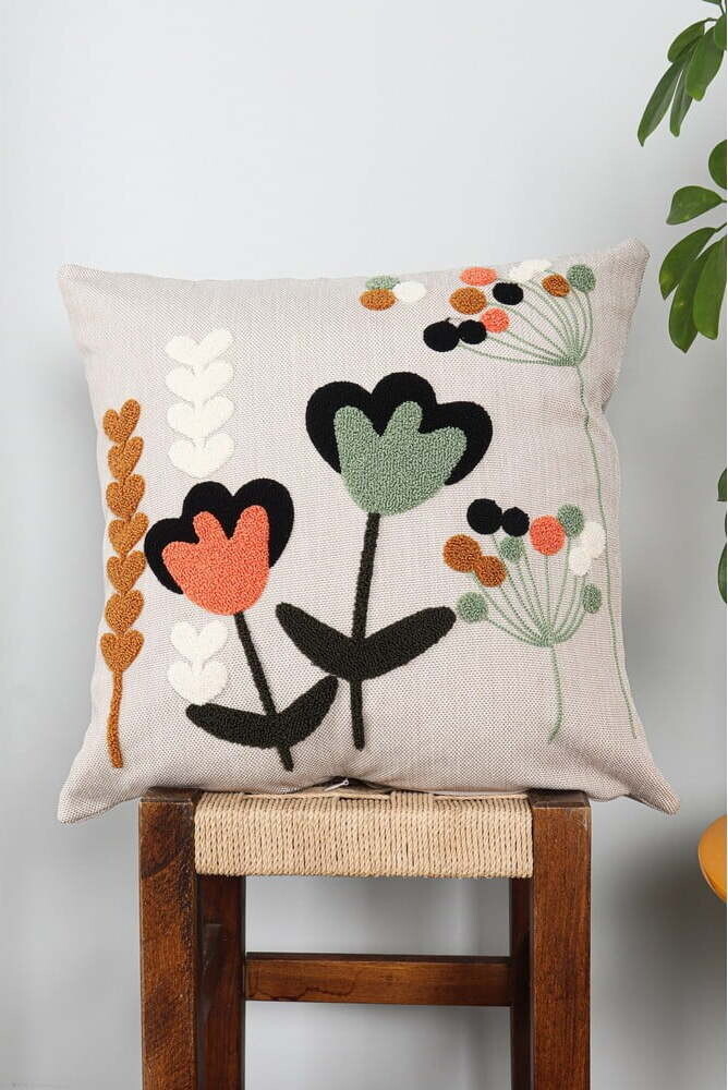 Lněný dekorační polštář 43x43 cm Lale – Mioli Decor