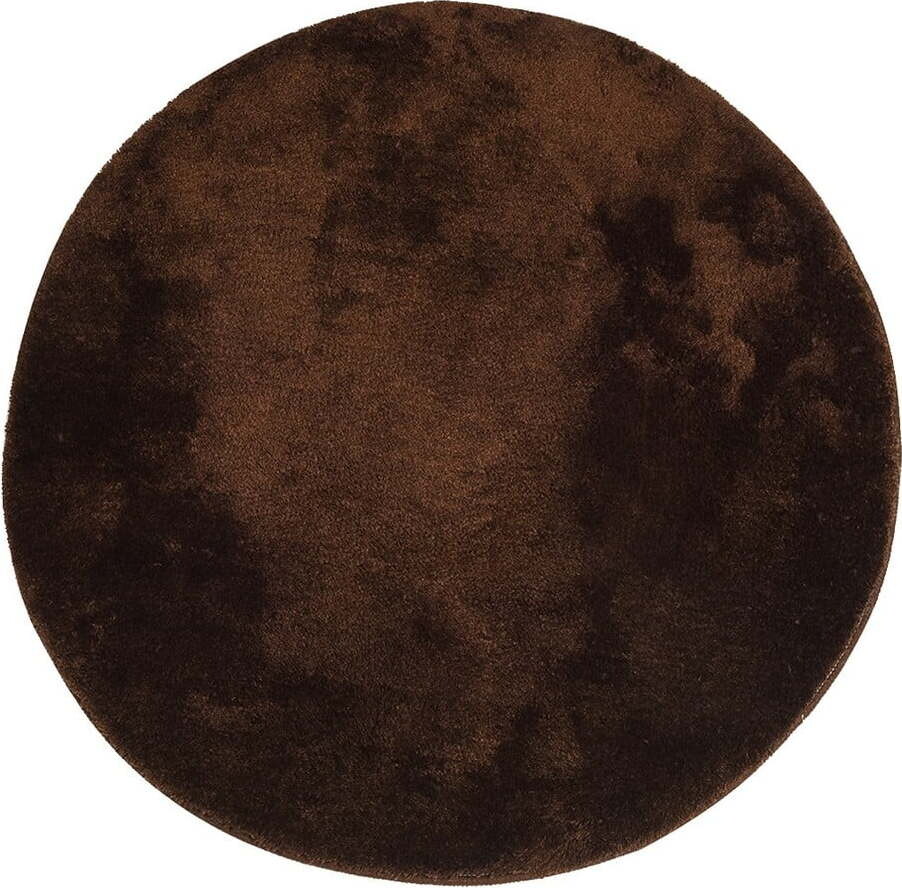 Tmavě hnědá koupelnová předložka ø 90 cm Havai – Foutastic