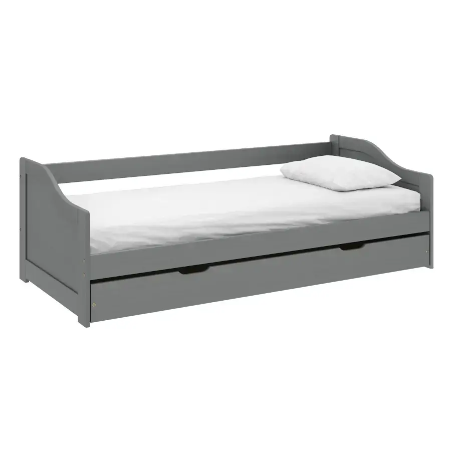 Tempo Kondela Postel s výsuvnou přistýlkou LAURA NEW, šedá