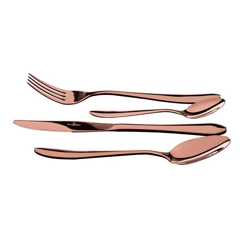 BERLINGERHAUS Sada cestovních příborů nerez 4 ks Rose Gold Collection BH-3083