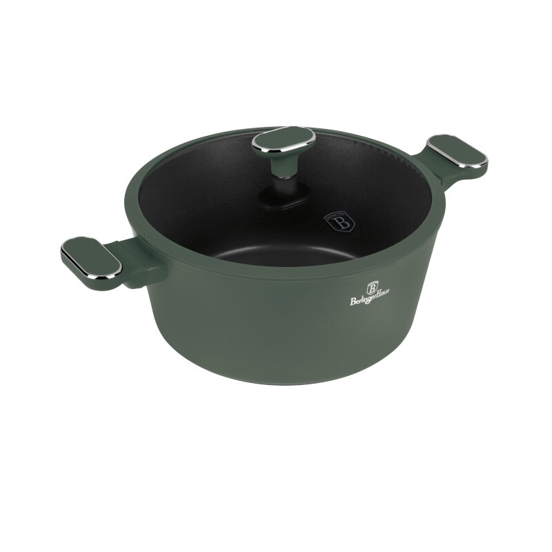 BERLINGERHAUS Kastrol s titanovým povrchem a poklicí 28 cm Matte Green Collection BH-8202
