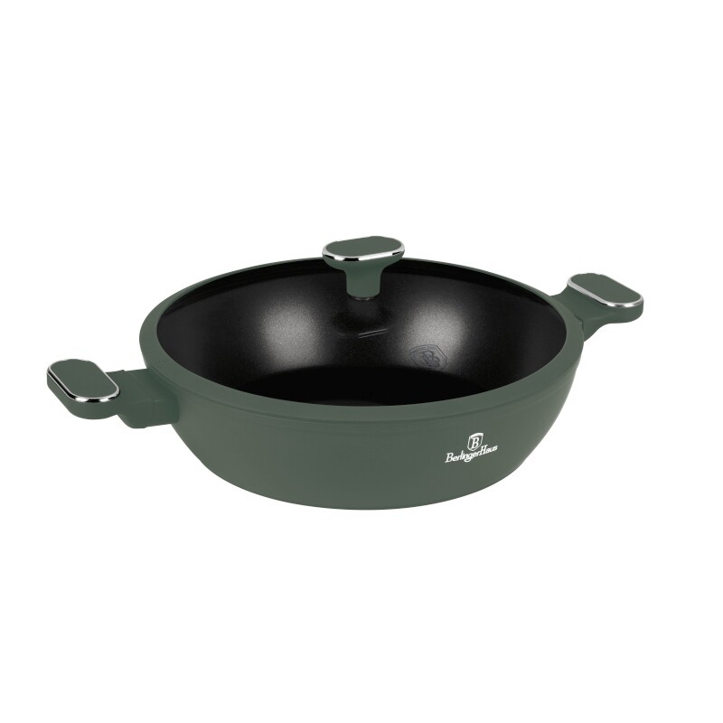 BERLINGERHAUS Kastrol s titanovým povrchem a poklicí 30 cm Matte Green Collection BH-8199