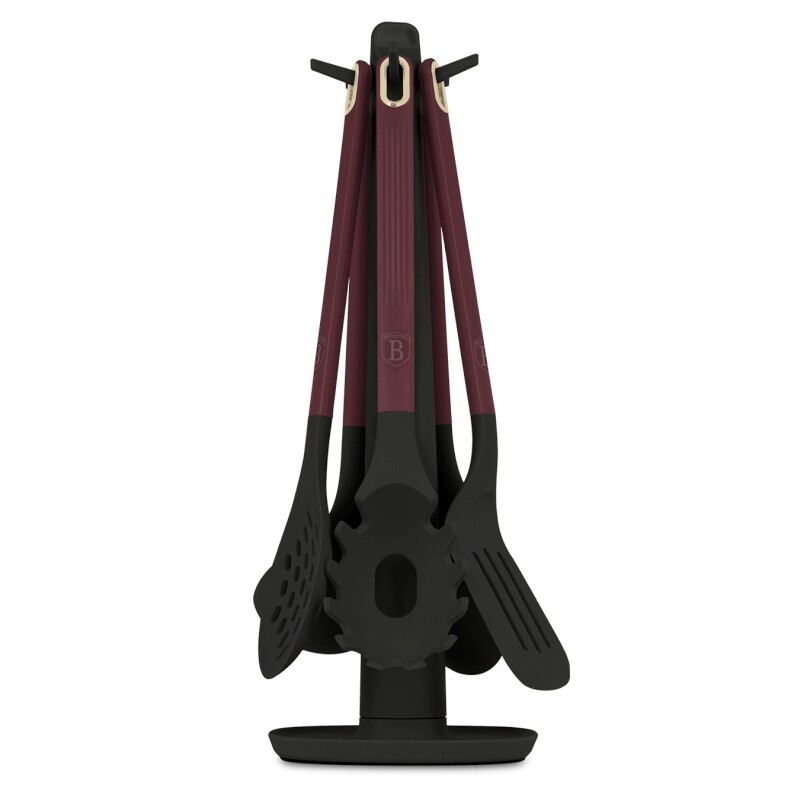 BERLINGERHAUS Sada kuchyňského nářadí se stojanem, 6 ks, matná bordeaux BH-8620