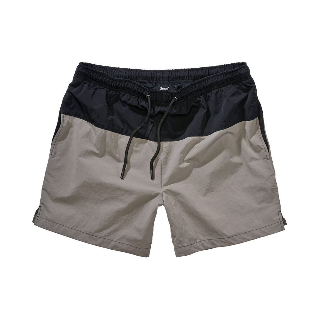 Kraťasy Brandit Swimshort Basic - šedé-černé, S