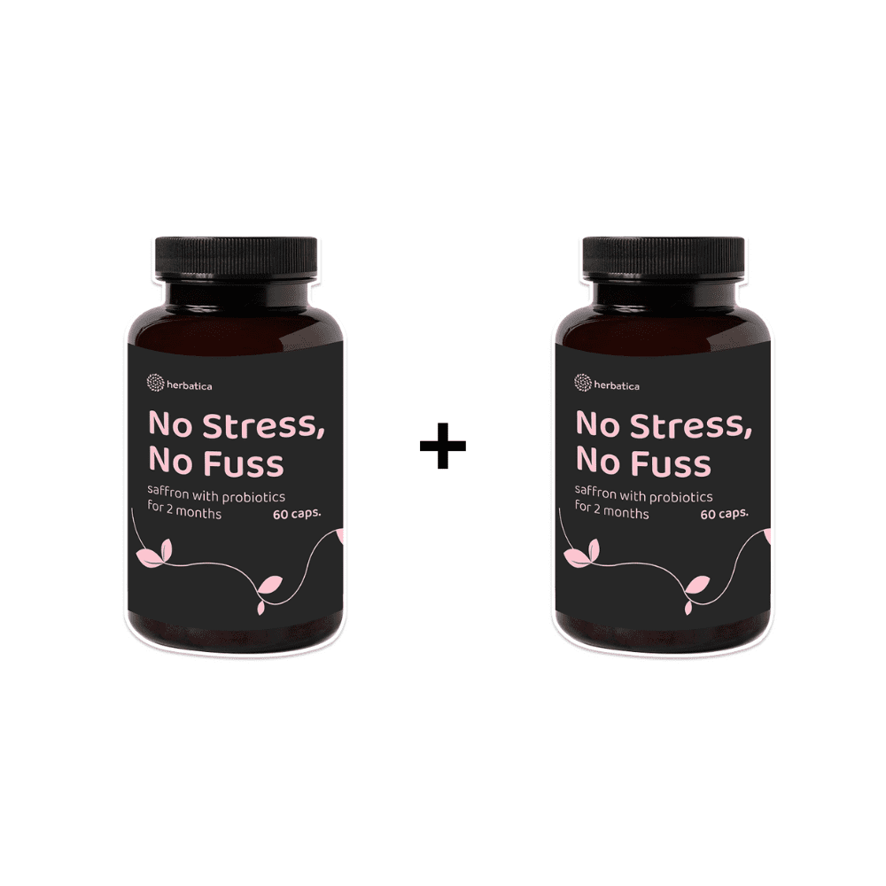 Bez stresu a starostí - šafrán s probiotiky na dva měsíce - 60 kapslí - Herbatica