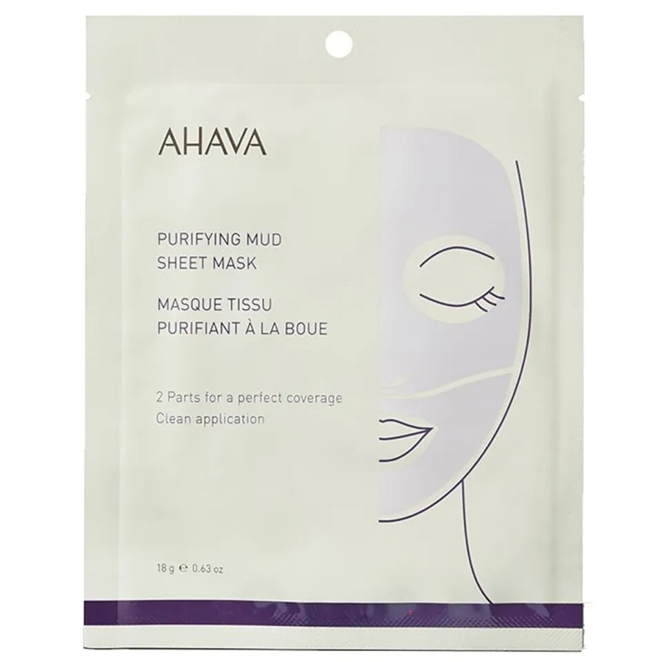 AHAVA Čisticí bahenní plátýnková maska (Purifying Mud Sheet Mask) 18 g