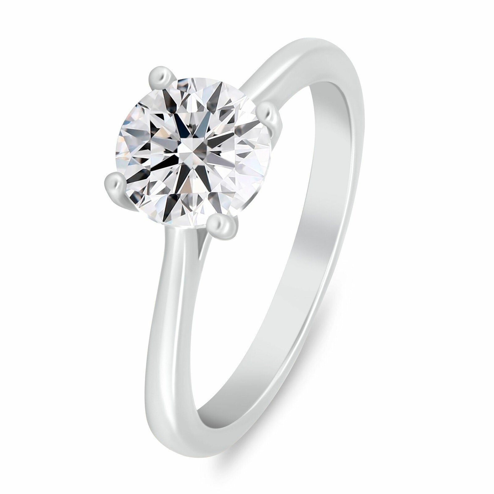 Brilio Silver Stříbrný zásnubní prsten s čirým kubickým zirkonem RI147W 52 mm