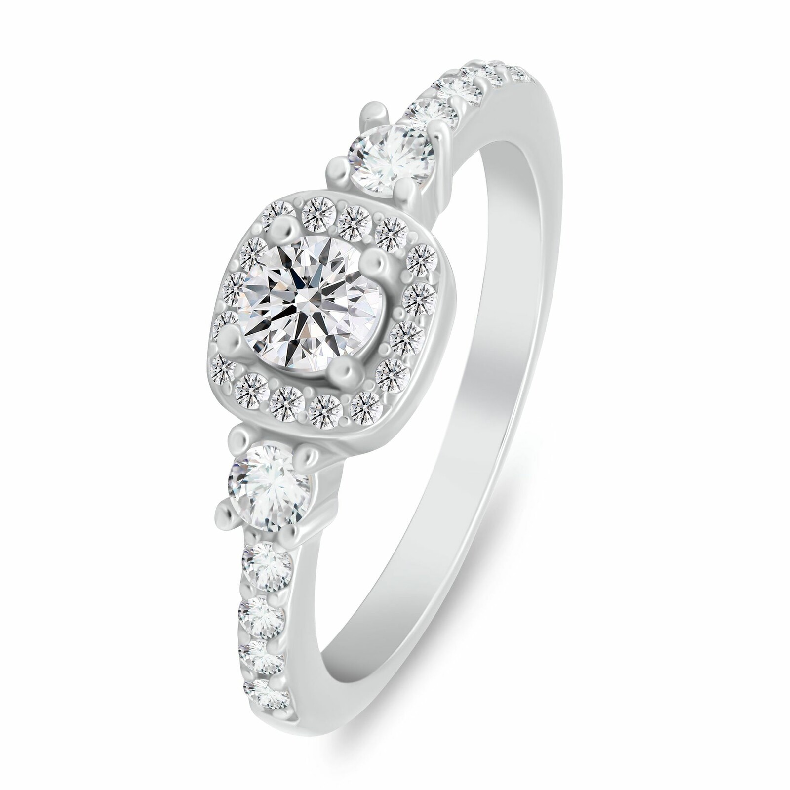 Brilio Silver Oslnivý stříbrný prsten s kubickými zirkony RI148W 52 mm