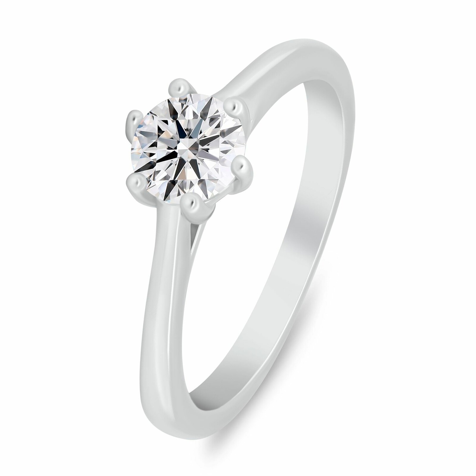 Brilio Silver Zásnubní stříbrný prsten s kubickým zirkonem RI151W 50 mm