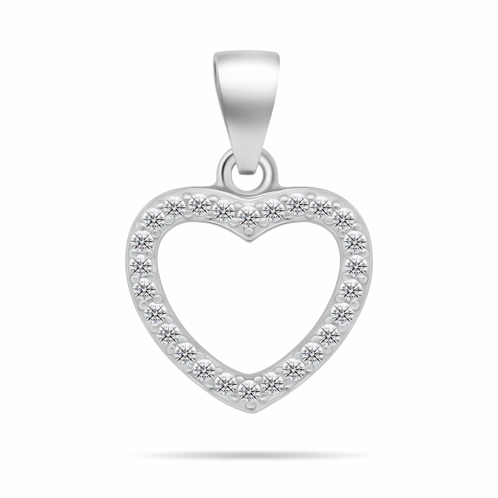 Brilio Silver Srdíčkový přívěsek s kubickými zirkony PT140W