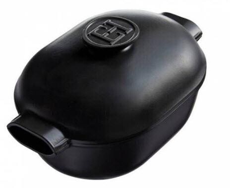 Emile Henry Delight keramický oválný hrnec na indukci / pekáč se samopodlévací poklicí, 4,5 l 776645