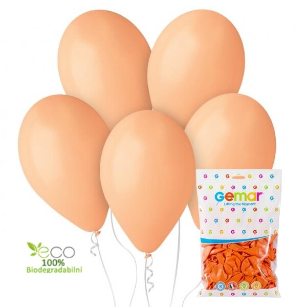 Balónky latexové pastelové lososově růžové 30 cm 100 ks