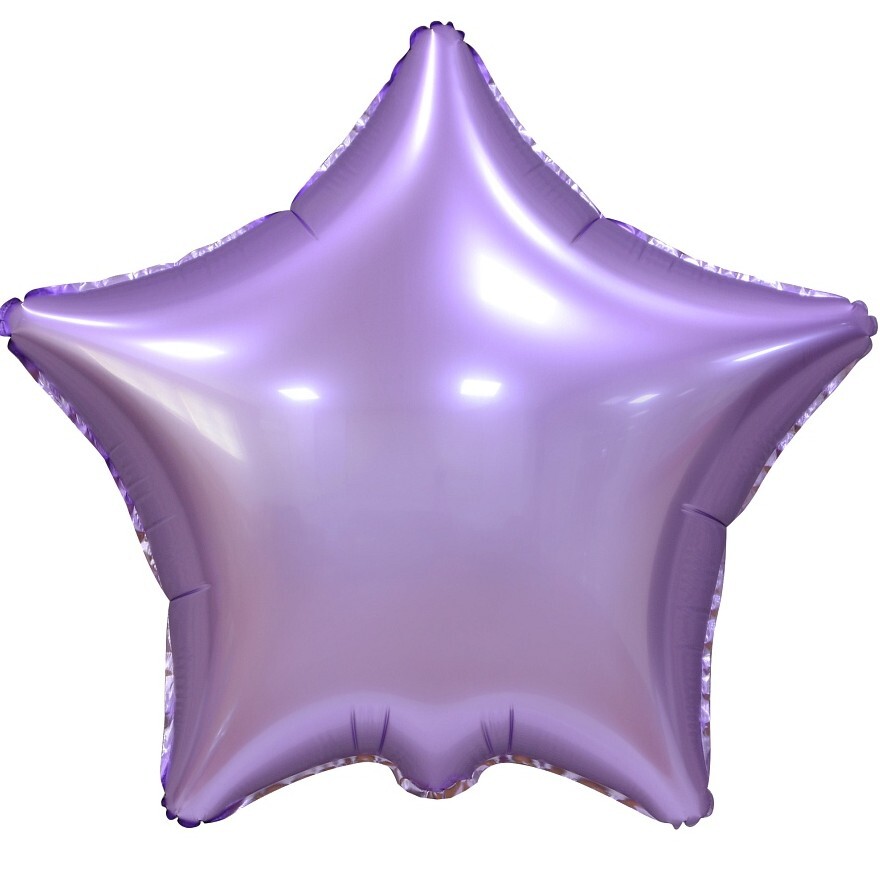 Balónek fóliový matná lila hvězda 48cm