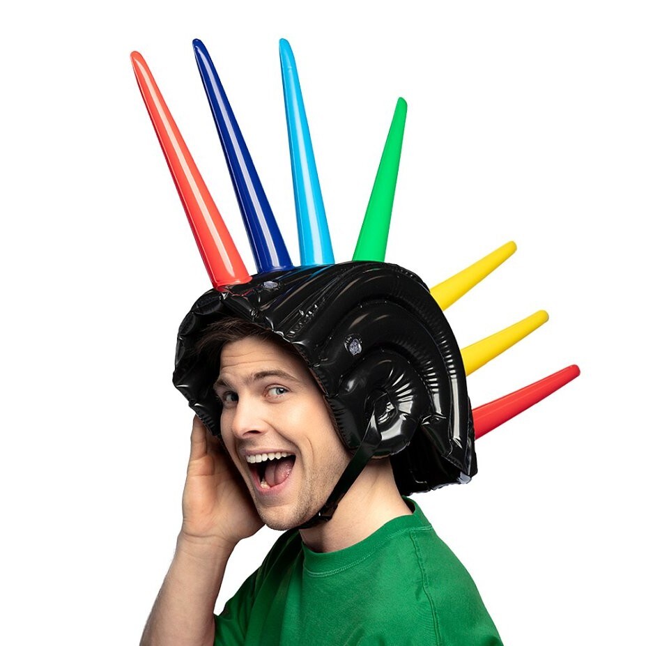 Nafukovací čepice s barevnými hroty 52 cm