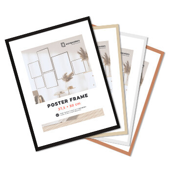 DEBEX (RAMEX) Rám na plakát 37,5×50 cm, Bílá – Dřevo