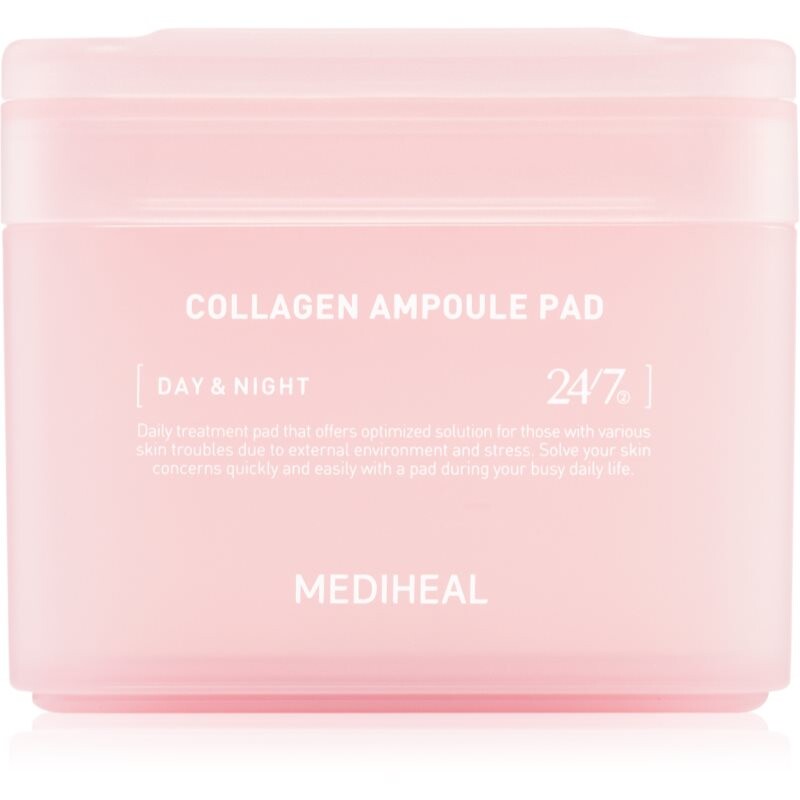 MEDIHEAL Collagen Ampoule Pad tonizační polštářky pro hydrataci a vypnutí pokožky 100 ks
