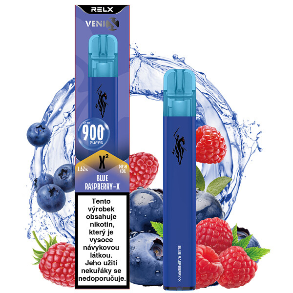 Elektronická cigareta jednorázová Venix X2 Blue Raspberry-X 18mg/ml