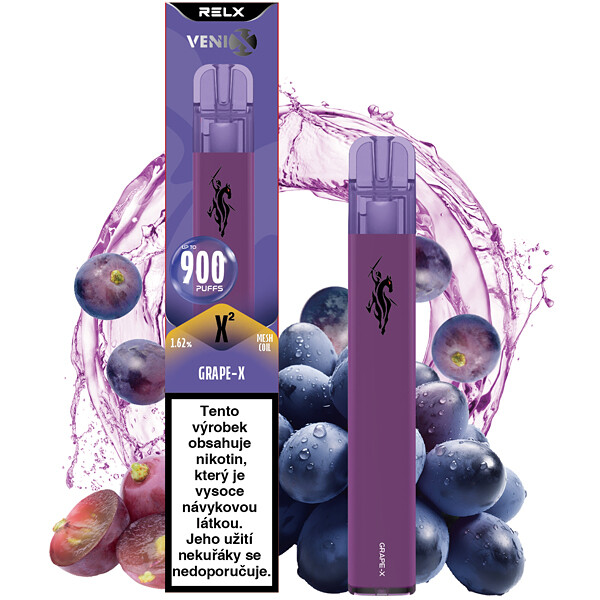 Elektronická cigareta jednorázová Venix X2 Grape-X 18mg/ml