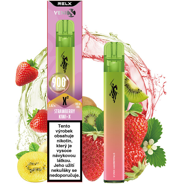 Elektronická cigareta jednorázová Venix X2 Strawberry Kiwi-X 18mg/ml