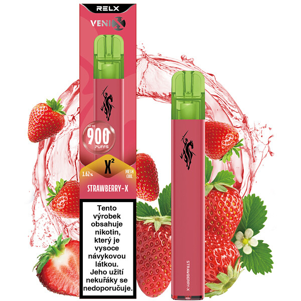 Elektronická cigareta jednorázová Venix X2 Strawberry-X 18mg/ml